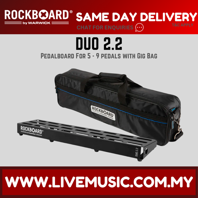 Rockboard by Warwick DUO 2.2 w/ Gig Bag, 61.4 x 14.6 cm