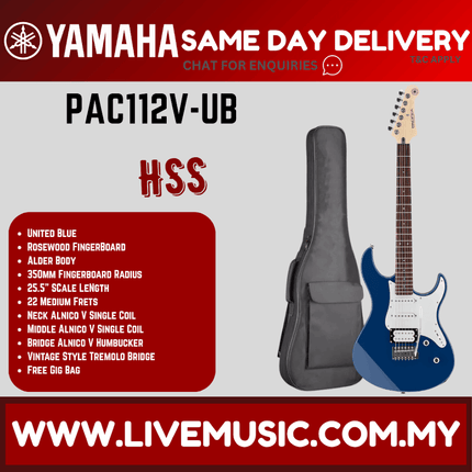 Yamaha PAC112V Pacifica Electric Guitar - United Blue ( PAC 112V / PAC-112V )