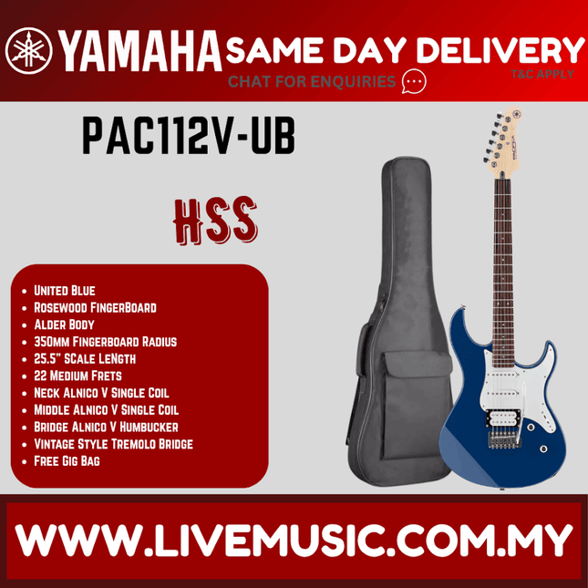Yamaha PAC112V Pacifica Electric Guitar - United Blue ( PAC 112V / PAC-112V )