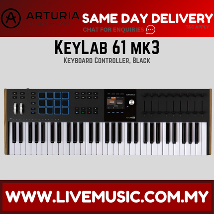 Arturia KeyLab 61 MkIII Keyboard Controller - Black (Keylab61 Keylab-61)