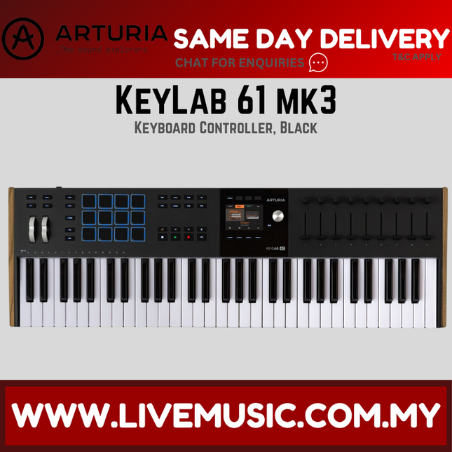 Arturia KeyLab 61 MkIII Keyboard Controller - Black (Keylab61 Keylab-61)