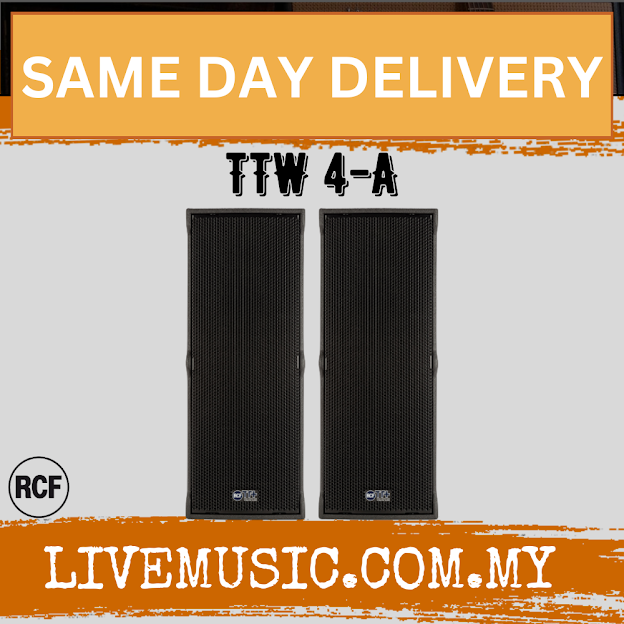 RCF TTW 4-A Wide Directivity Active Two-way Speaker - Each / Pair ( TTW4 / TTW 4A )