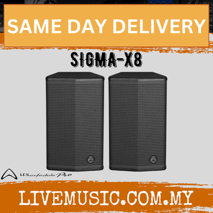 Wharfedale Pro Sigma X8 Passive Two-Way Speaker, Each / Pair - Black (SIGMA-X8/SIGMAX8)