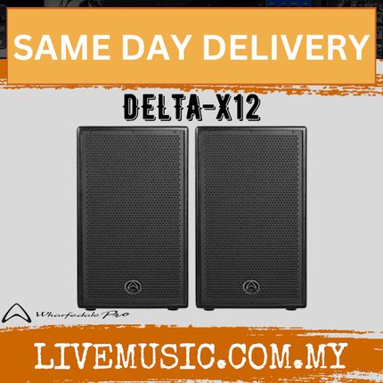 Wharfedale DELTA X12 12" 1600W 2 Way Passive Loudspeaker With Speaker Stand - Each / Pair (DELTAX12 DELTA-X12)