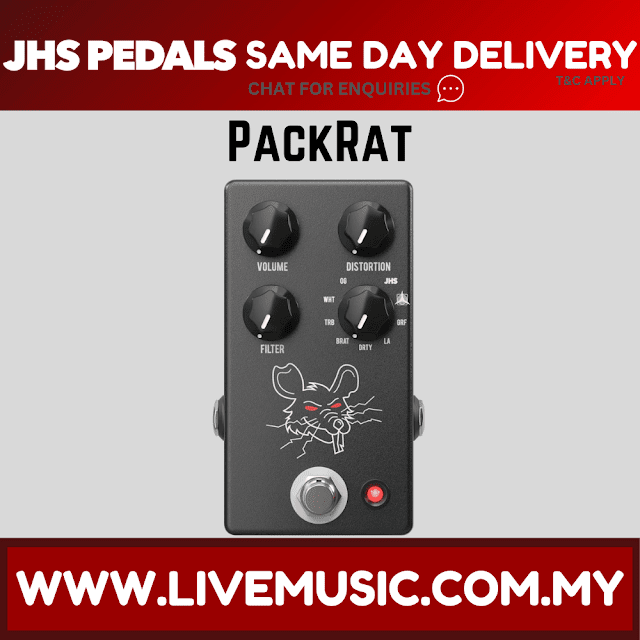 JHS PackRat Distortion Guitar Effects Pedal