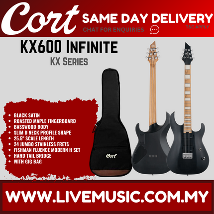 Cort KX600 Infinite Electric Guitar With Gigbag ( Orange Crush Satin/Black Satin )-OCS/BKS