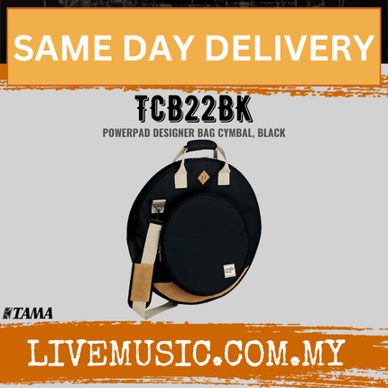 TAMA TCB22-BK 22inch Powerpad Designer Cymbal Bag, Black ( TCB22BK / TCB22 BK )