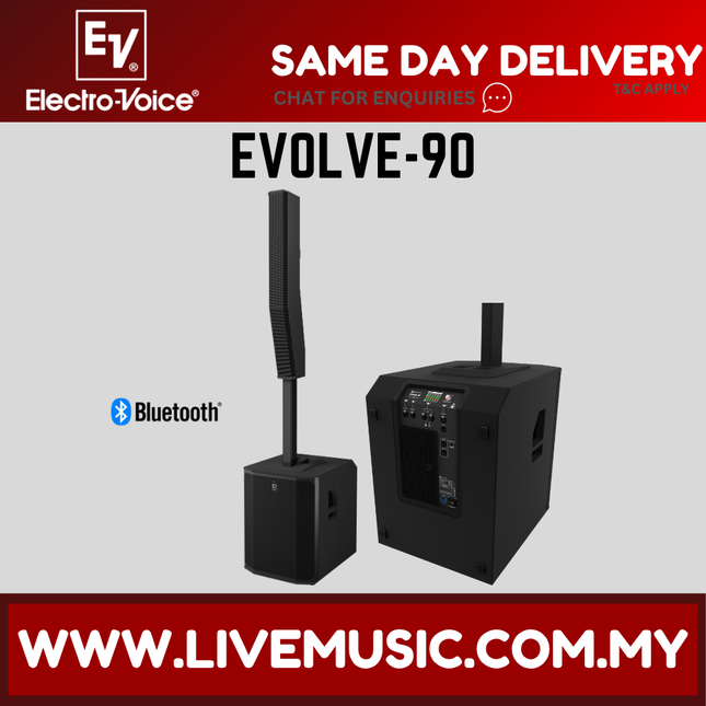 EV Electro-Voice EVOLVE-90 Portable Column Speaker - Black / White ( EVOLVE 90 EVOLVE90 )