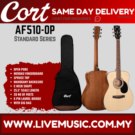 Cort AF510 - Acoustic Guitar with Gig Bag (AF-510)