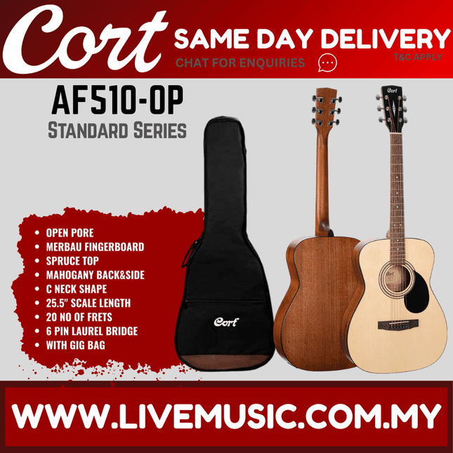 Cort AF510 - Acoustic Guitar with Gig Bag (AF-510)