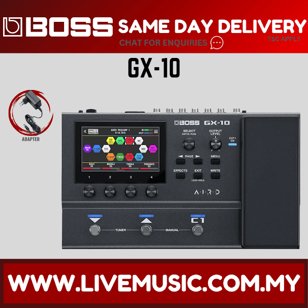 BOSS GX-10 Small Multi Guitar Effects Processor w/Hardcase ( GX10 GX 10 )