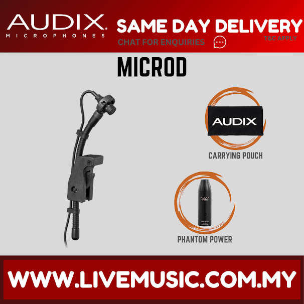 Audix MicroD Miniature Condenser Instrument Microphone ( Micro-D / Micro D )