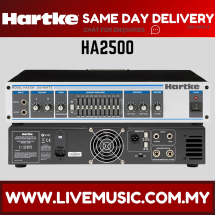 Hartke HA2500 - Bass Guitar Amplifier Head (HA-2500)