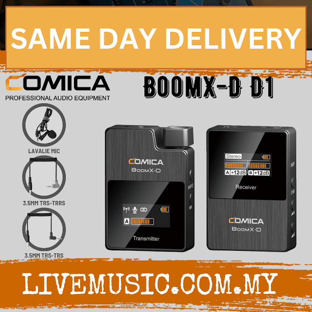 Comica BoomX-D D1 Ultracompact 2.4G Digital Wireless Micrphone (BoomX D D1 BoomXDD1)