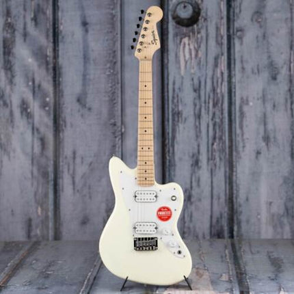 Squier Mini Jazzmaster HH Electric Guitar, Maple Fretboard - Olympic White