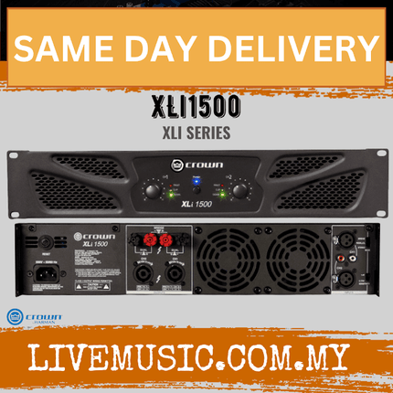 Crown XLi 1500 Two-channel, 450W @ 4Ω Power Amplifier ( XLi1500 / XLi-1500 )