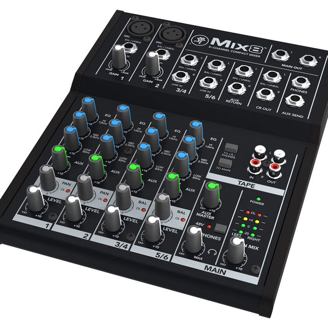 Mackie Mix8 8-channel Compact Mixer (MIX 8/MIX-8)