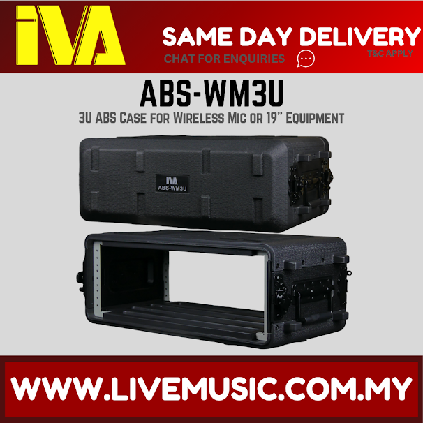 IVA ABS-WM3U 3U ABS Case for Wireless Mic or 19" Equipment ( ABS WM3U / ABSWM3U )