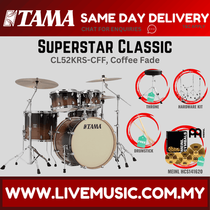 Tama Superstar Classic CL52KRS 5-Piece With Meinl HCS141620 Cymbal Set - ( CL-52KRS )