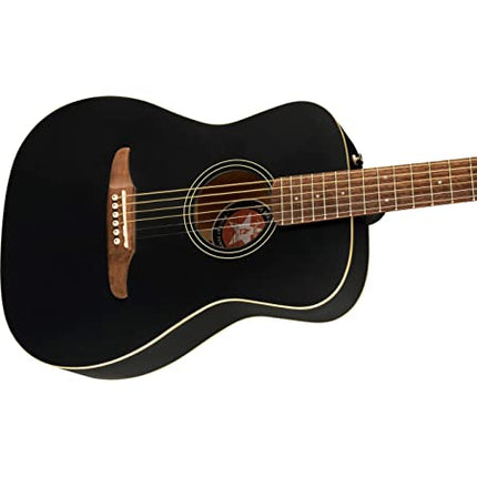 Fender Joe Strummer Campfire Acoustic-Electric Guitar, Walnut Fretboard - Matte Black