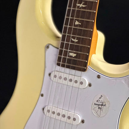 DISPLAY - PRS SE Silver Sky Electric Guitar, Moon White