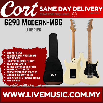 Cort G290 Modern MBG Electric Guitar ( Military Beige/Dusty Rose/Pale Graphite )