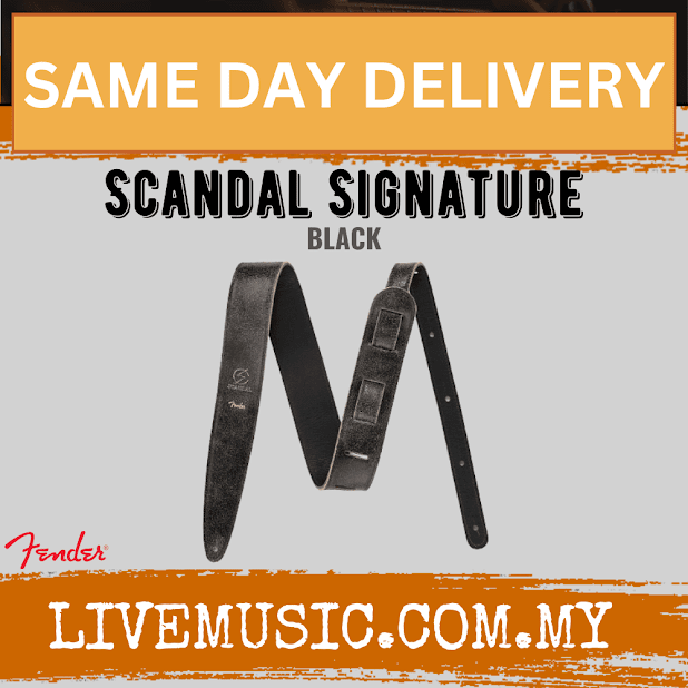 Fender Scandal Signature Guitar Strap, Black