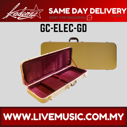 Kadenza GC-ELEC Stratocaster and Telecaster Case -  Gold ( GC ELEC GCELEC )