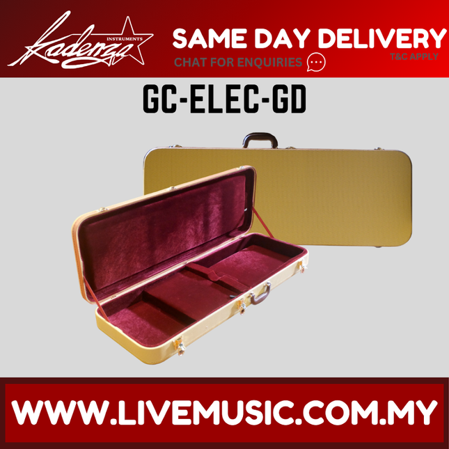 Kadenza GC-ELEC Stratocaster and Telecaster Case -  Gold ( GC ELEC GCELEC )