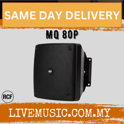 RCF MQ 80P 5" 2-Way Miniature Indoor Outdoor Speaker - Black ( MQ80P / MQ-80P )