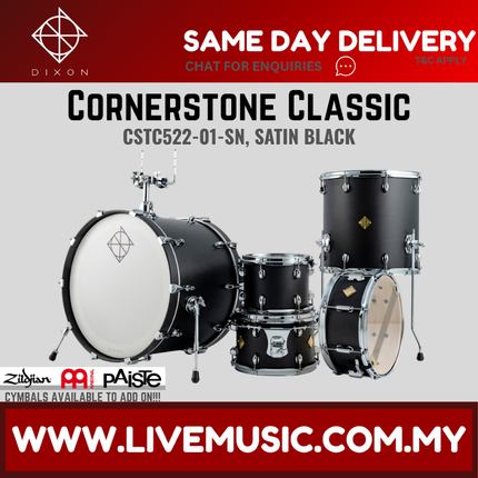 Dixon Cornerstone Classic CSTC522-01 5 Pcs Drum Kit Set Shell Pack