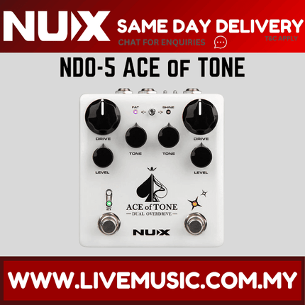 NUX NDO-5 Verdugo Series Ace Of Tone Dual Overdrive (NDO5)