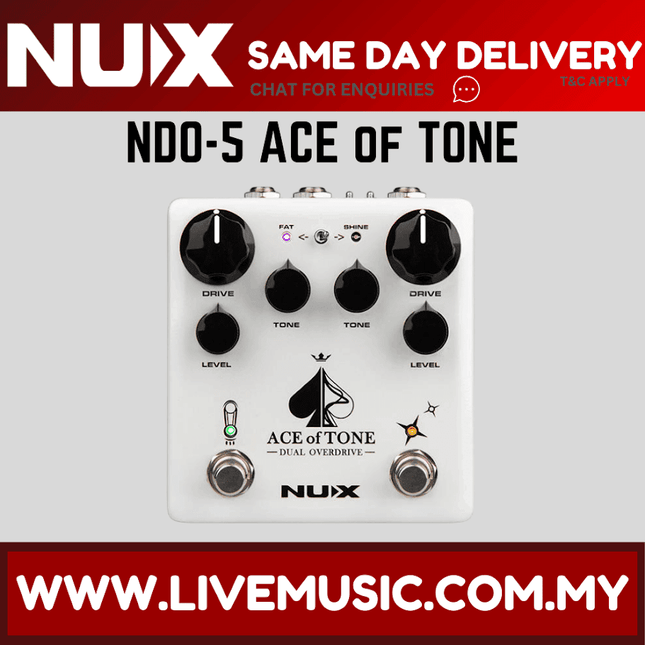 NUX NDO-5 Verdugo Series Ace Of Tone Dual Overdrive (NDO5)