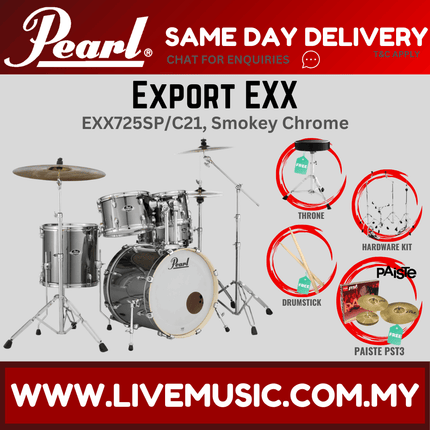 Pearl Export EXX 5-Piece Drum Set with Paiste PST3 Cymbals Set ( EXX725SP/C )
