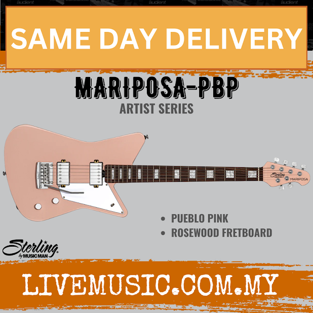 Sterling MARIPOSA Signature Electric Guitar - Pueblo Pink ( MARIPOSA )