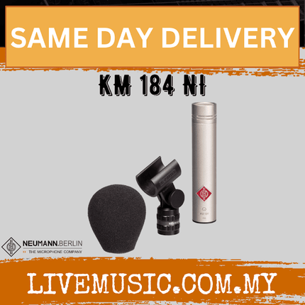 Neumann KM 184 Cardioid Small-diaphragm Condenser Microphone - Matte Black/Nickle (KM184 KM-184)