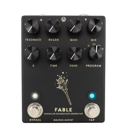 Walrus Audio Fable Granular Soundscape Generator Delay Guitar Effects Pedal, Black