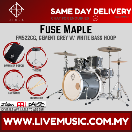 Dixon Fuse Maple PODFM522 5 Pieces Acoustic Drum Kit With Hardware ( NO CYMBAL )