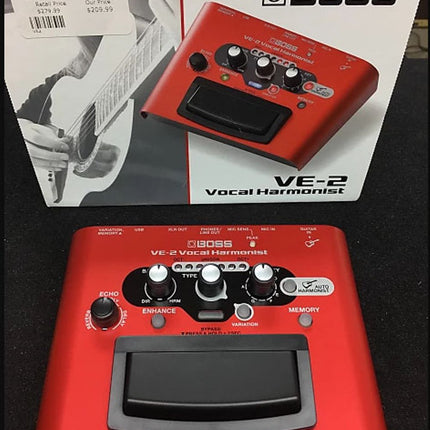 Boss VE-2 Portable Vocal Harmonist Processor (VE2)