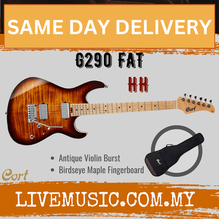 Cort G290 FAT Electric Guitar Birdseye Maple Fretboard with Bag - Antique Violin Burst ( G290 / G290 FAT )