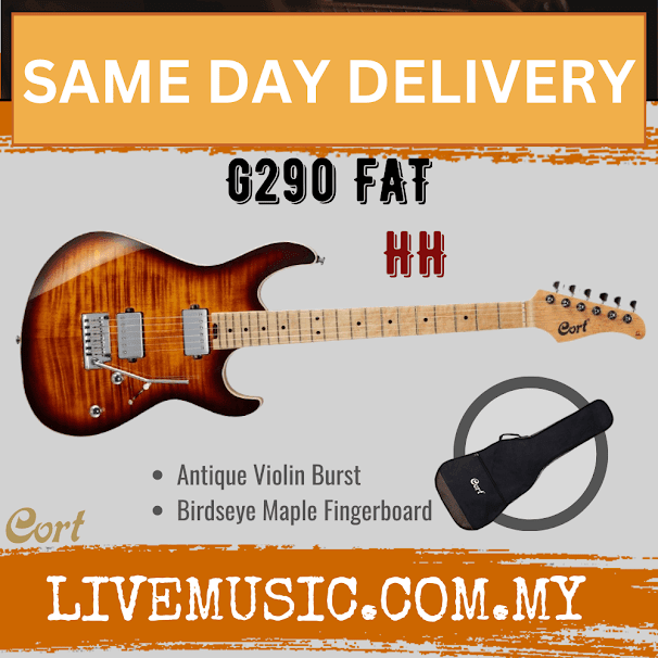 Cort G290 FAT Electric Guitar Birdseye Maple Fretboard with Bag - Antique Violin Burst ( G290 / G290 FAT )