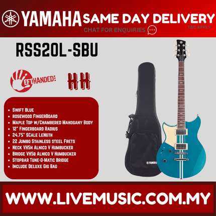 Yamaha Revstar Standard RSS20 Left-handed Electric Guitar - Swift Blue ( RSS20L / RSS20L )