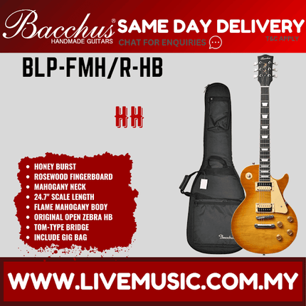 Bacchus BLP-FMH/R Electric Guitar - Honey Burst (BLPFMH/BLP-FMH/R)