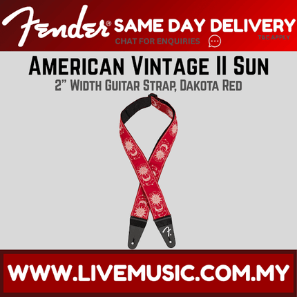 Fender American Vintage II Sun Guitar Strap, Dakota Red