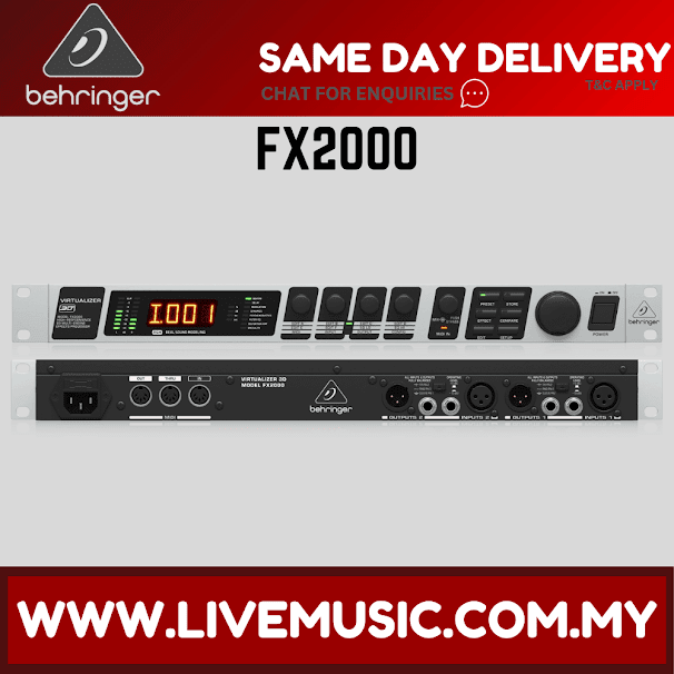 Behringer Virtualizer 3D FX2000 Rackmount Effects Processor ( FX-2000 / FX 2000 )