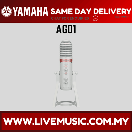 Yamaha AG01 Live Streaming USB Condenser Microphone - White ( AG-01 )