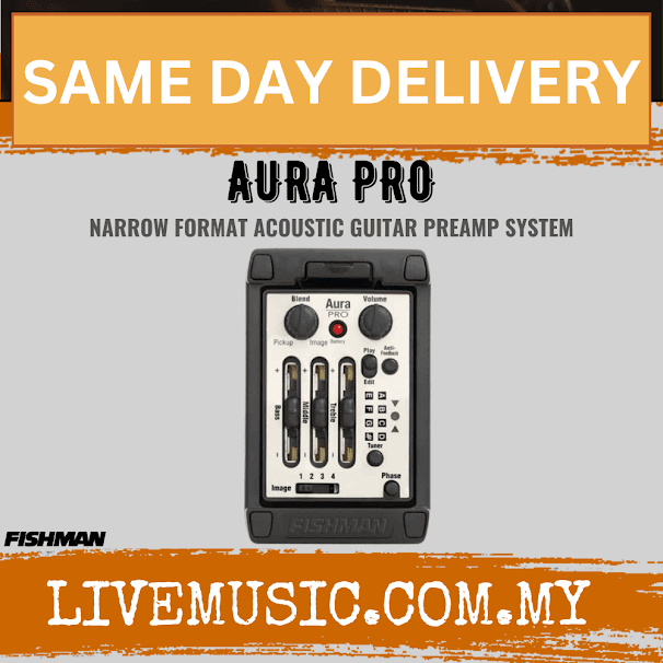Fishman AURA PRO Onboard Narrow Format Acoustic Guitar Preamp System (AURAPRO/AURA-PRO)