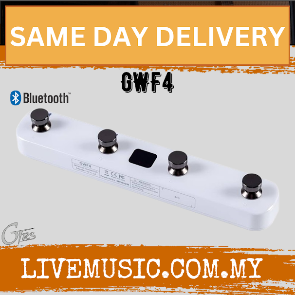 GTRS GWF4 Wireless Footswitch (White)