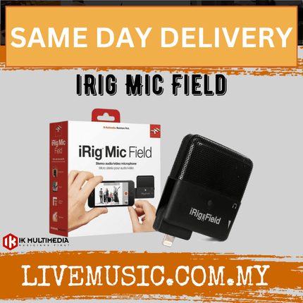 IK Multimedia iRig Mic Field - Stereo Condenser Microphone for iOS Devices