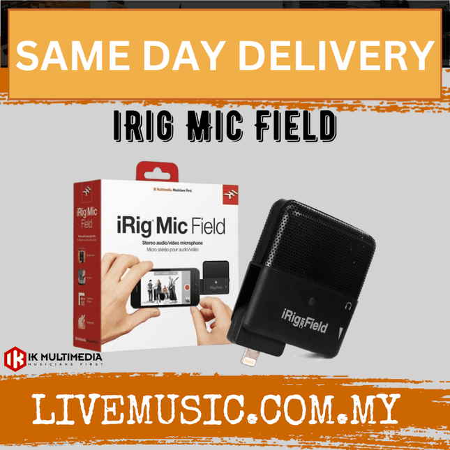 IK Multimedia iRig Mic Field - Stereo Condenser Microphone for iOS Devices